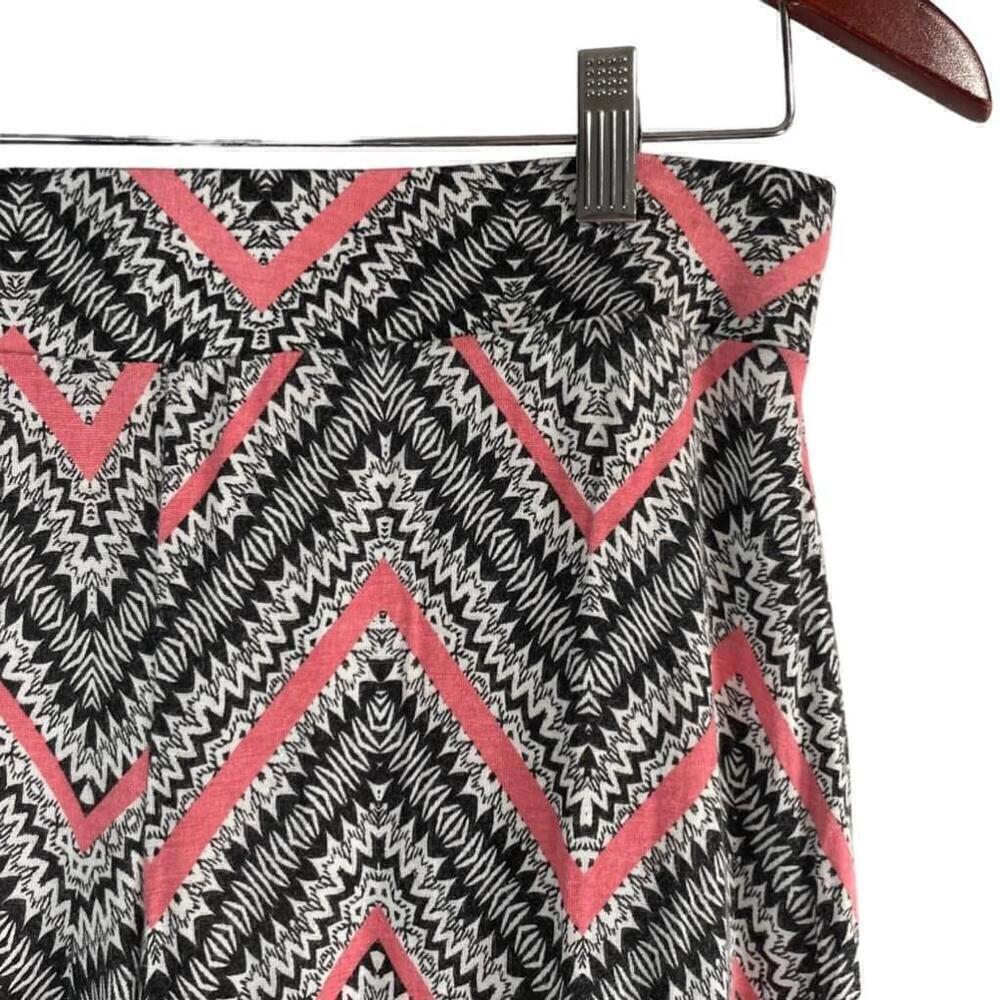 Mossimo Supply Co Palazzo Pants Medium Pink Black Chevron - Picture 3 of 9